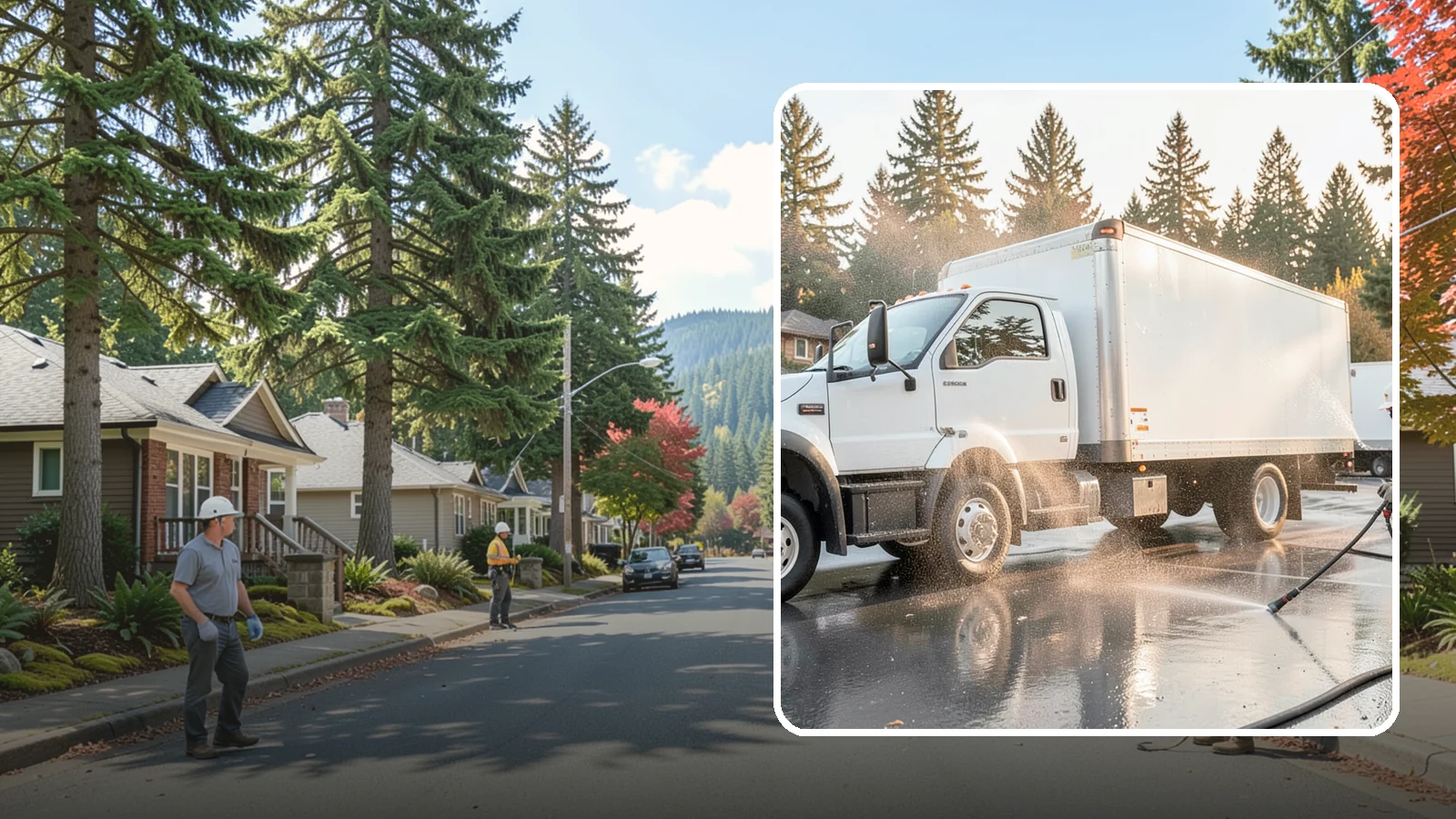 Truck Washing in Hunts Point, King County, WA - We wash work trucks and box trucks to strip the mud, road film, and grime that Washington job sites and highways pile on.