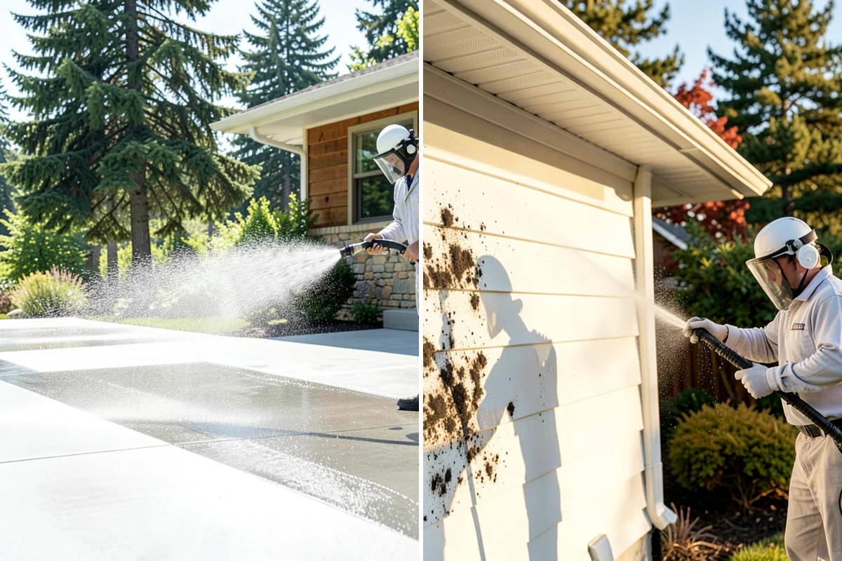 Truck Washing in Kenmore, King County, WA - Pre-rinse to loosen caked mud and grit