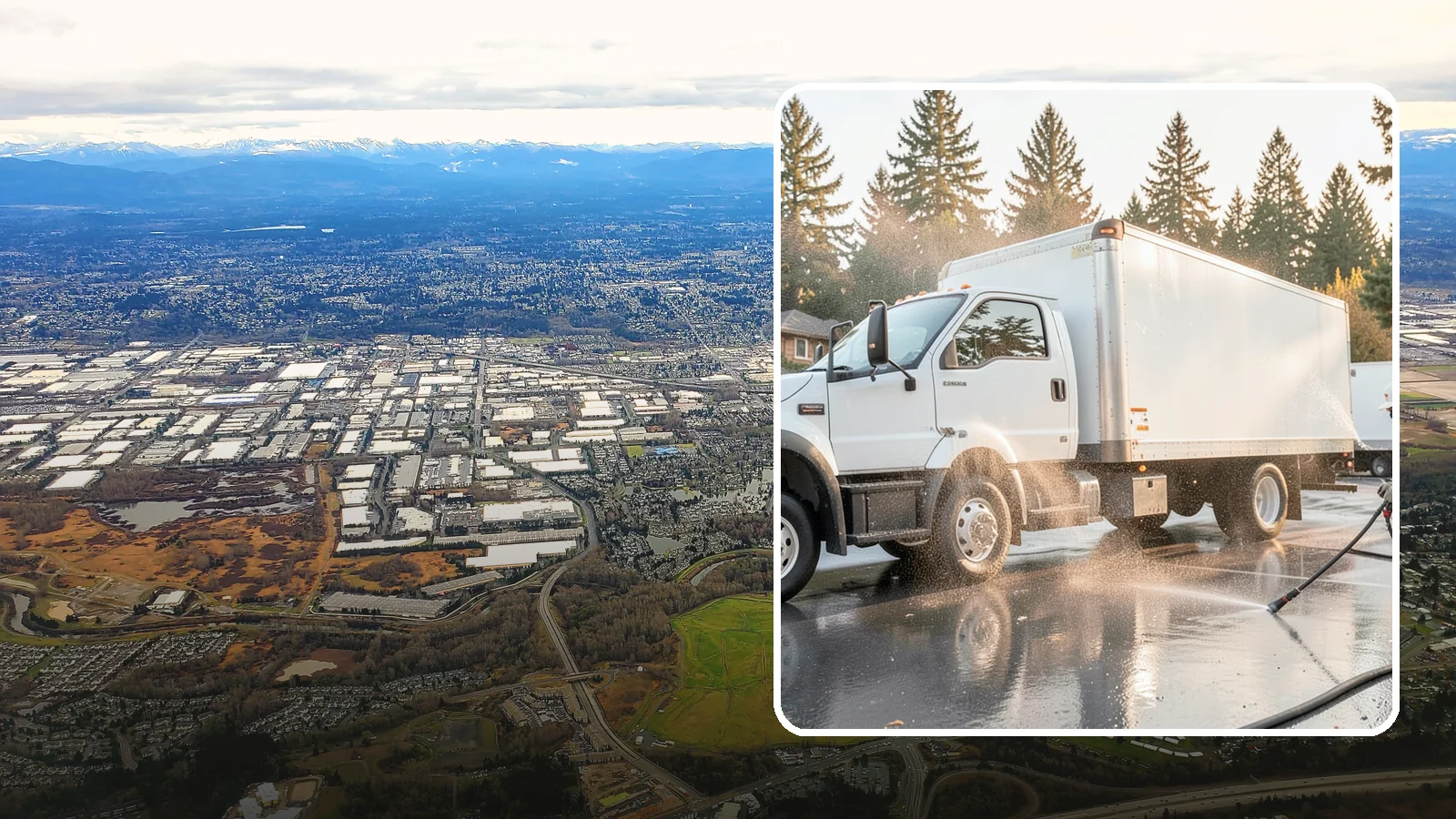 Truck Washing in Kent, King County, WA - We wash work trucks and box trucks to strip the mud, road film, and grime that Washington job sites and highways pile on.