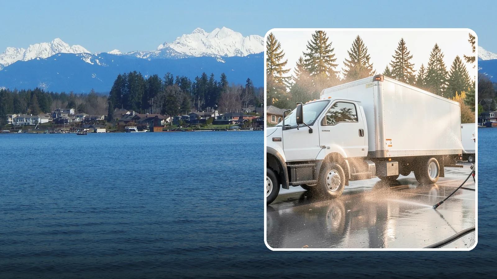 Truck Washing in Lake Stevens, Snohomish County, WA - We wash work trucks and box trucks to strip the mud, road film, and grime that Washington job sites and highways pile on.