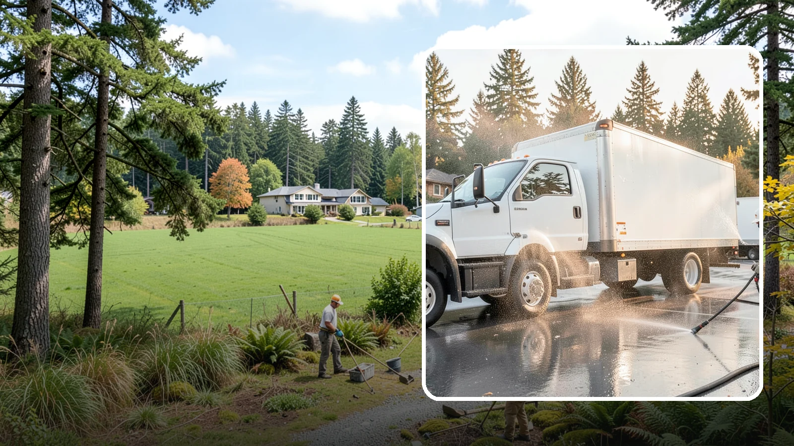 Truck Washing in Lyman, Skagit County, WA - We wash work trucks and box trucks to strip the mud, road film, and grime that Washington job sites and highways pile on.