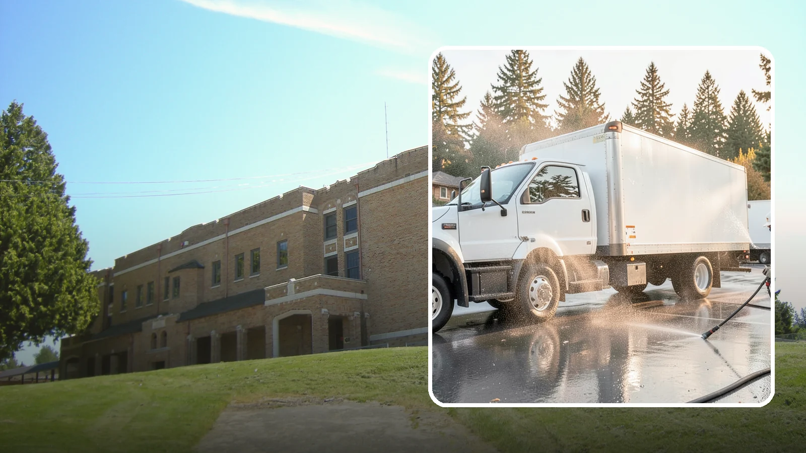 Truck Washing in Maple Valley, King County, WA - We wash work trucks and box trucks to strip the mud, road film, and grime that Washington job sites and highways pile on.