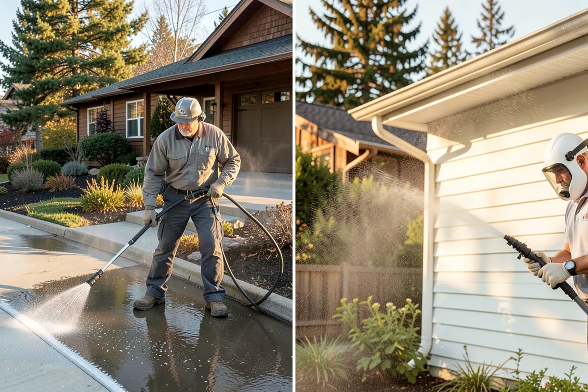 Truck Washing in Maple Valley, King County, WA - Pre-rinse to loosen caked mud and grit