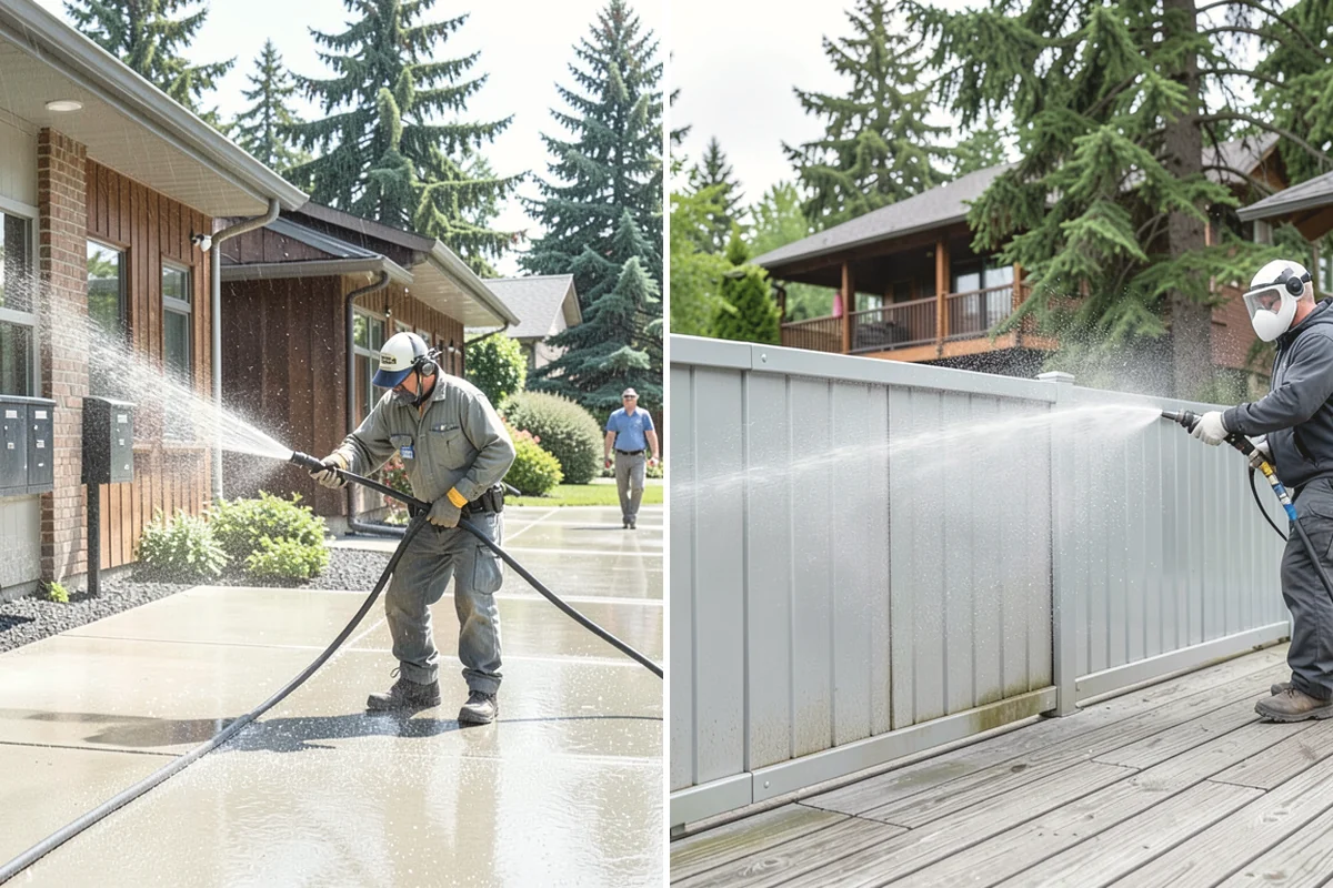 Truck Washing in Mill Creek, Snohomish County, WA - Pre-rinse to loosen caked mud and grit