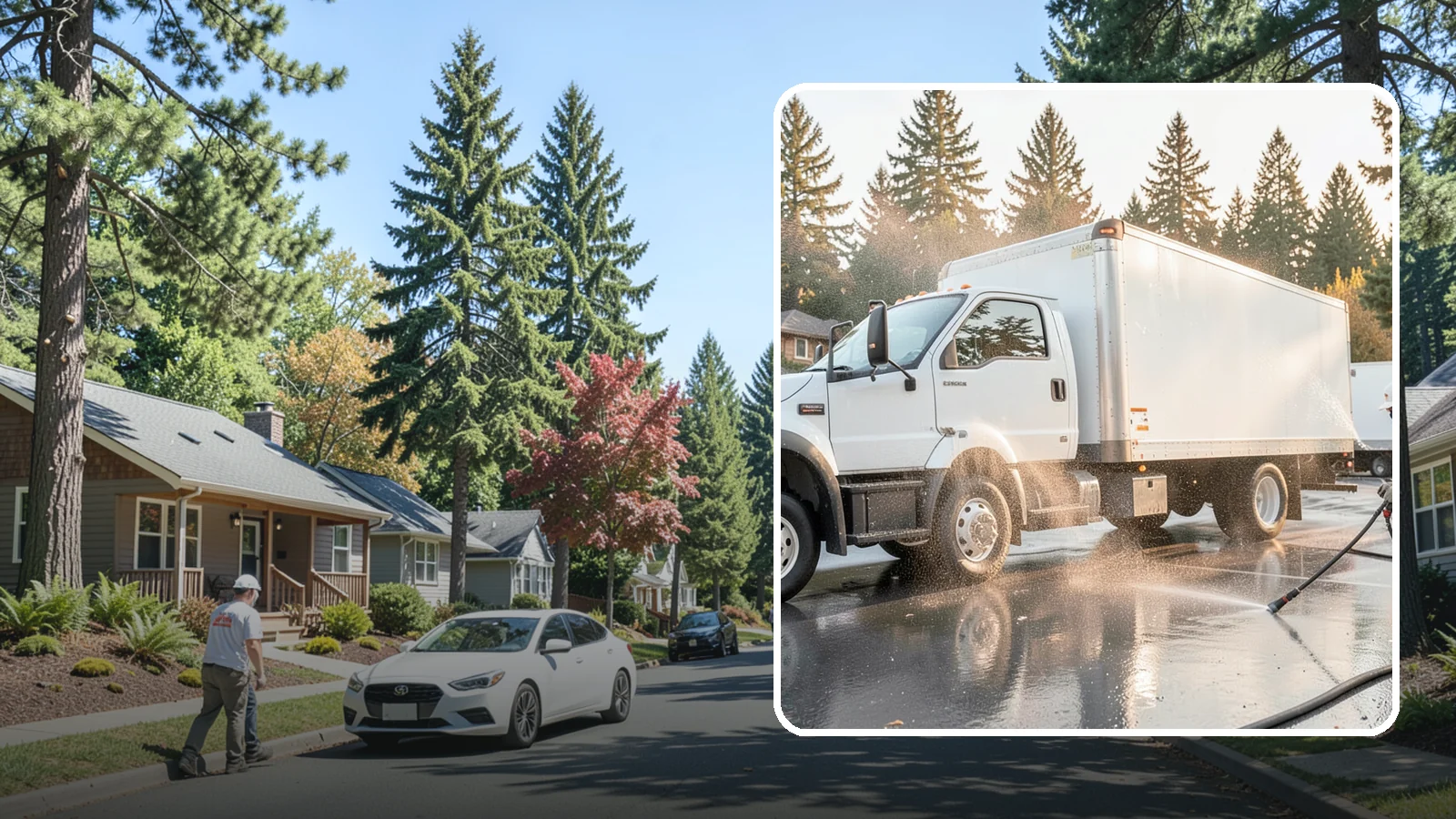 Truck Washing in Orting, Pierce County, WA - We wash work trucks and box trucks to strip the mud, road film, and grime that Washington job sites and highways pile on.