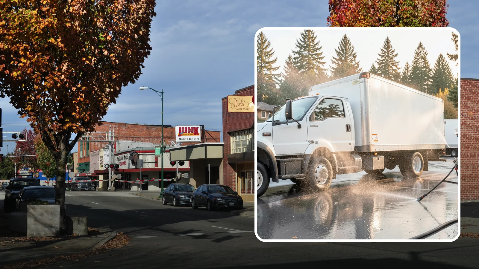 Truck Washing in Puyallup, Pierce County, WA - We wash work trucks and box trucks to strip the mud, road film, and grime that Washington job sites and highways pile on.