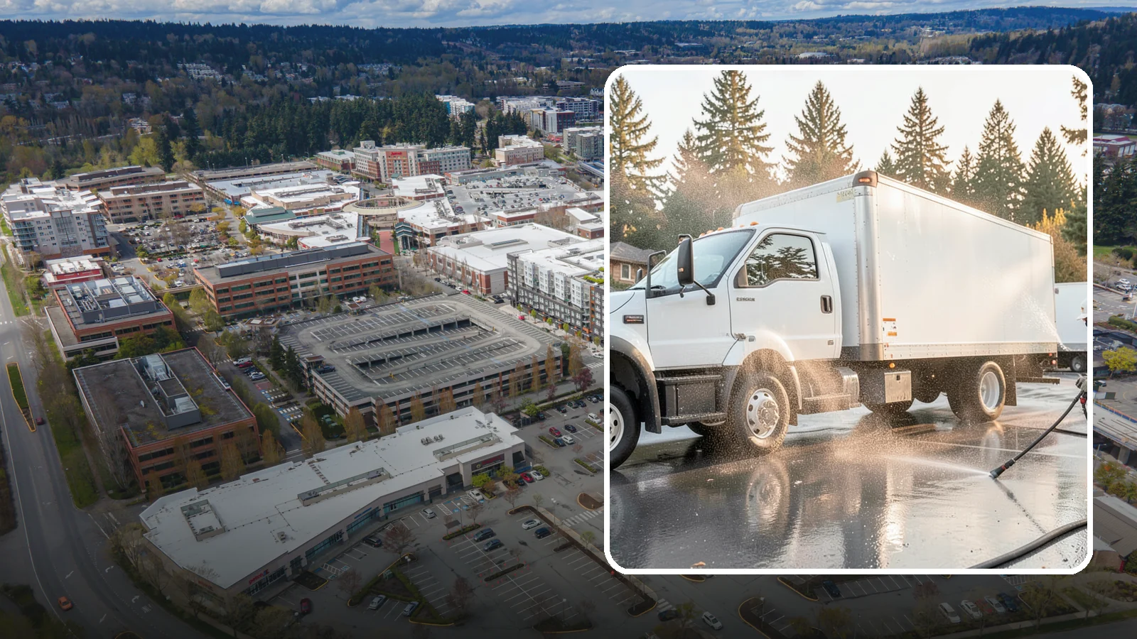 Truck Washing in Redmond, King County, WA - We wash work trucks and box trucks to strip the mud, road film, and grime that Washington job sites and highways pile on.