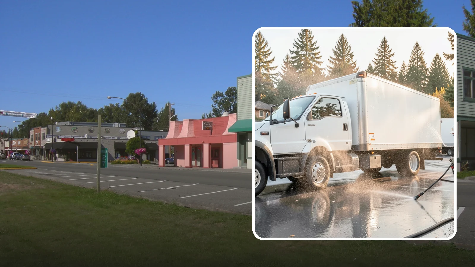 Truck Washing in Snoqualmie, King County, WA - We wash work trucks and box trucks to strip the mud, road film, and grime that Washington job sites and highways pile on.