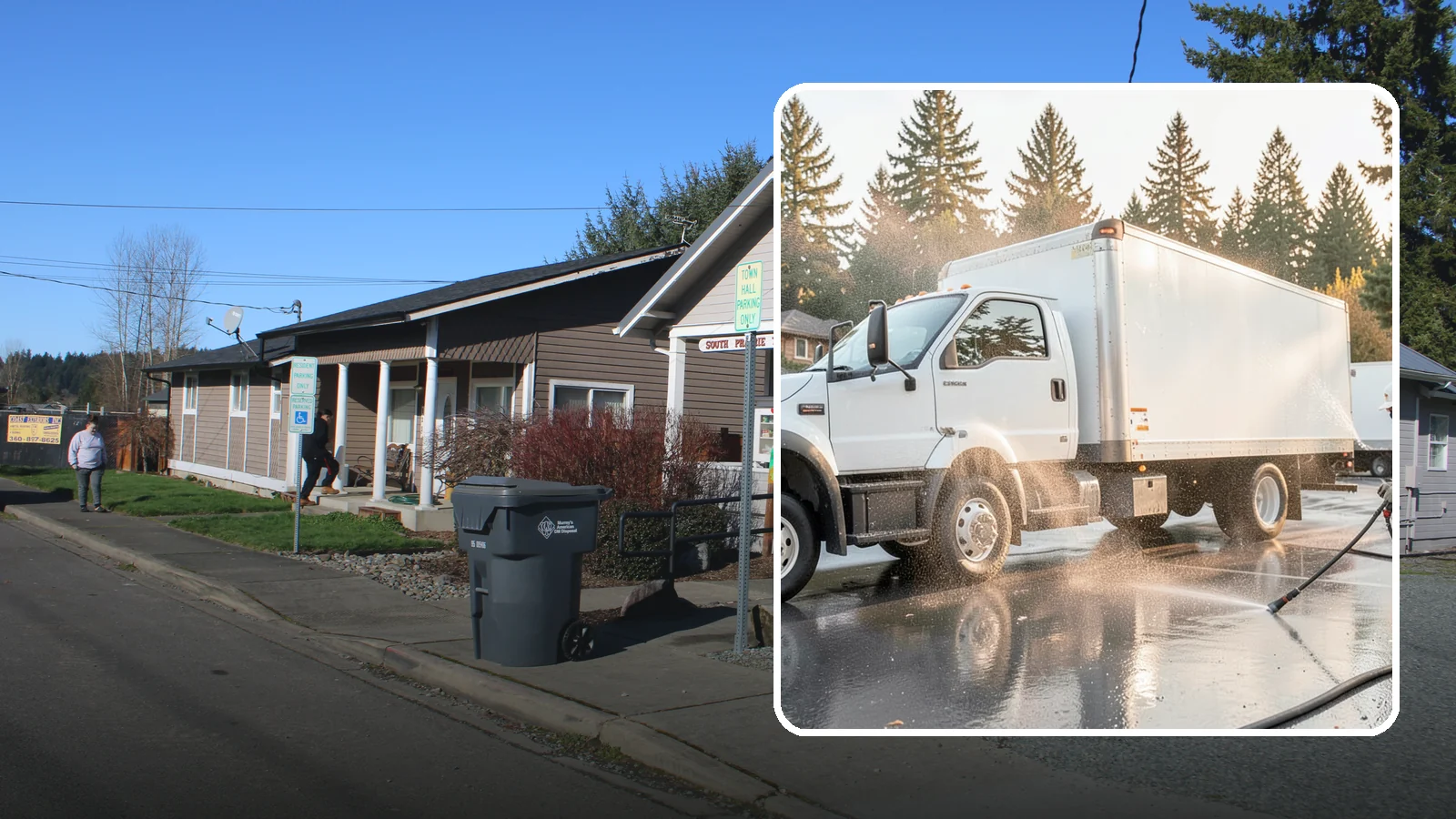 Truck Washing in South Prairie, Pierce County, WA - We wash work trucks and box trucks to strip the mud, road film, and grime that Washington job sites and highways pile on.