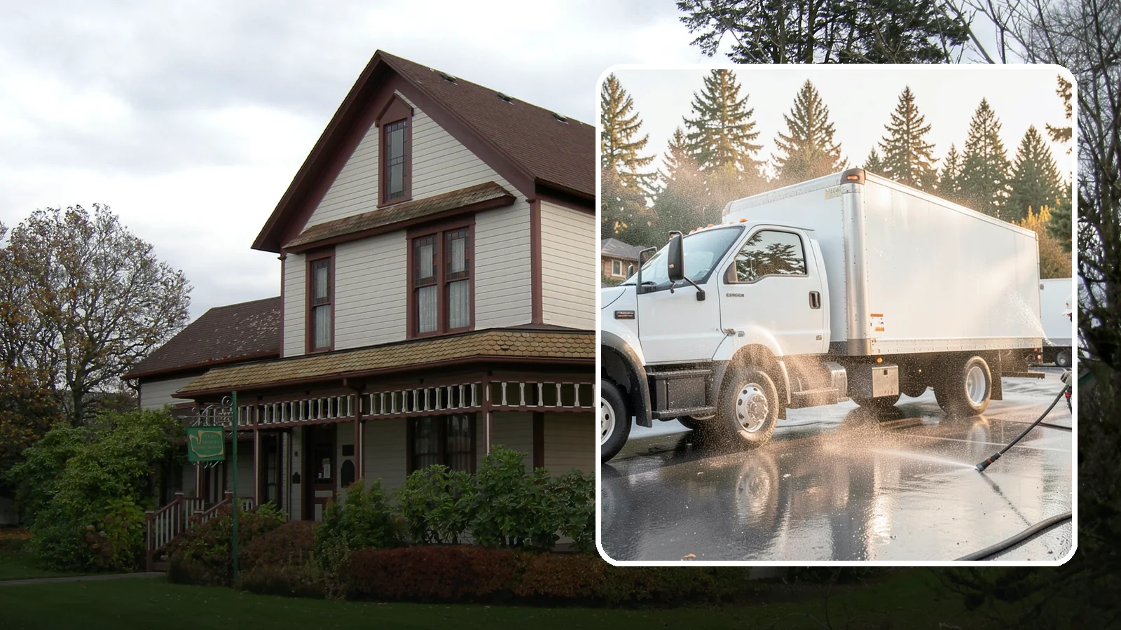 Truck Washing in Sumner, Pierce County, WA - We wash work trucks and box trucks to strip the mud, road film, and grime that Washington job sites and highways pile on.