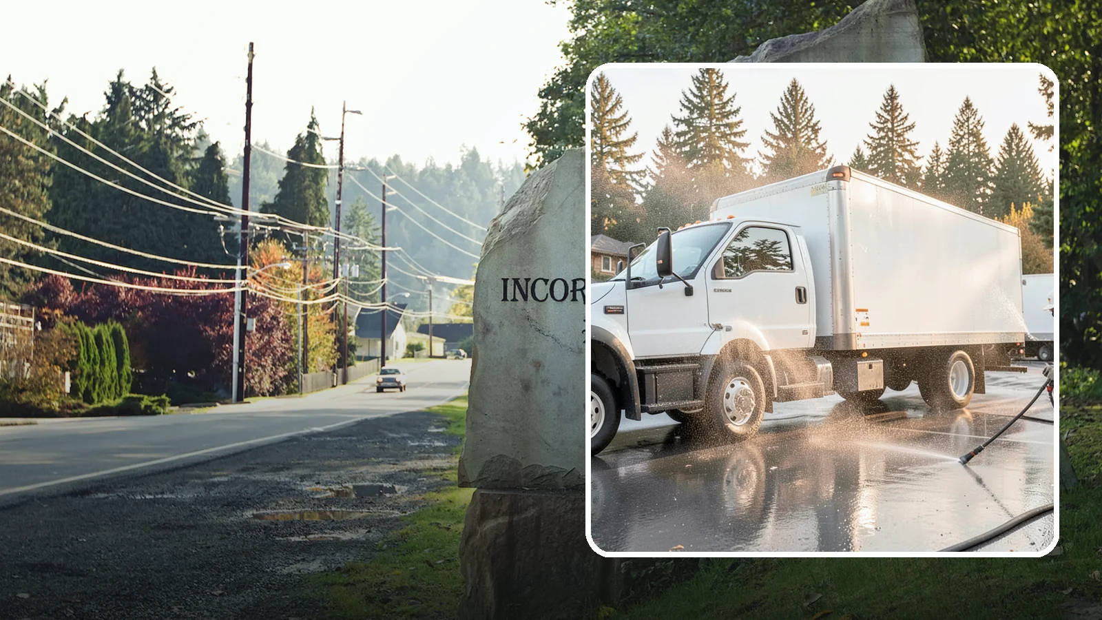 Truck Washing in Wilkeson, Pierce County, WA - We wash work trucks and box trucks to strip the mud, road film, and grime that Washington job sites and highways pile on.