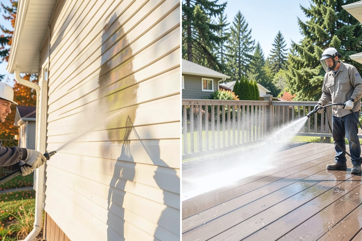 Truck Washing in Woodinville, King County, WA - Pre-rinse to loosen caked mud and grit