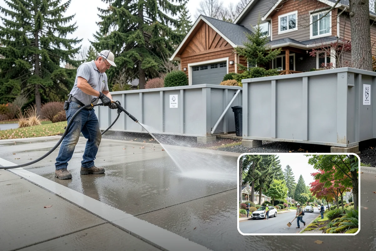 Umbrella Cleaning in Beaux Arts Village, King County, WA - Removes green mold and sap that settle on canopy tops