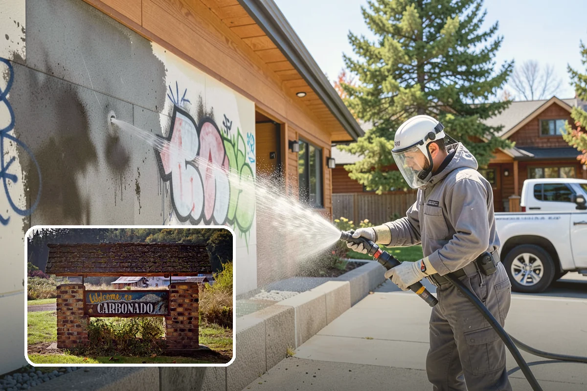 Umbrella Cleaning in Carbonado, Pierce County, WA - Removes green mold and sap that settle on canopy tops