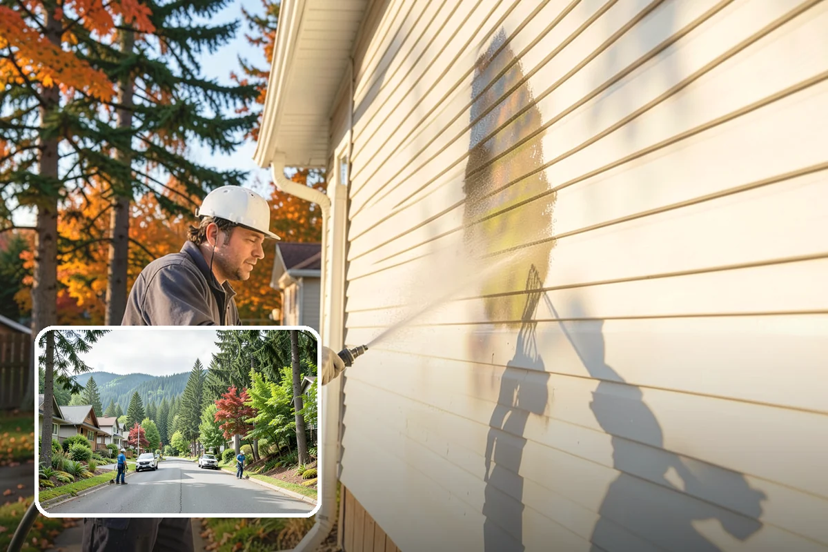 Umbrella Cleaning in Darrington, Snohomish County, WA - Removes green mold and sap that settle on canopy tops