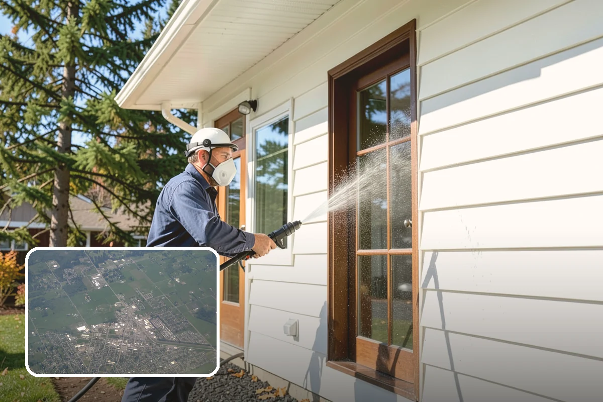 Umbrella Cleaning in Enumclaw, King County, WA - Removes green mold and sap that settle on canopy tops
