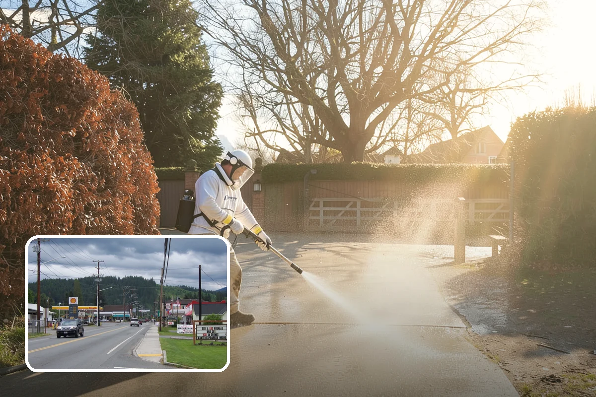 Umbrella Cleaning in Granite Falls, Snohomish County, WA - Removes green mold and sap that settle on canopy tops