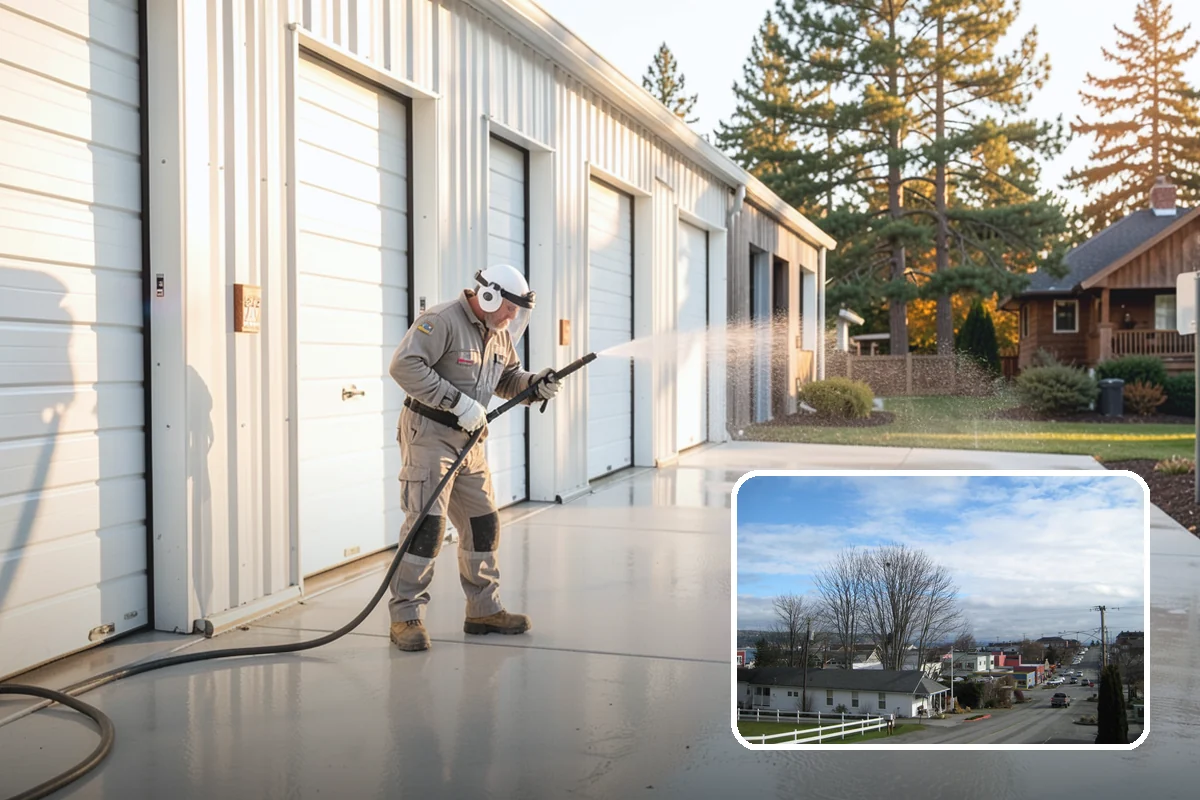 Umbrella Cleaning in Langley, Island County, WA - Removes green mold and sap that settle on canopy tops
