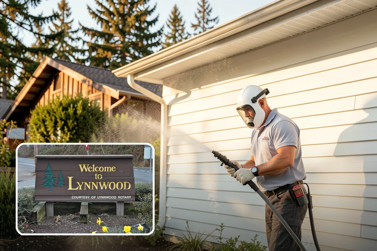 Umbrella Cleaning in Lynnwood, Snohomish County, WA - Removes green mold and sap that settle on canopy tops