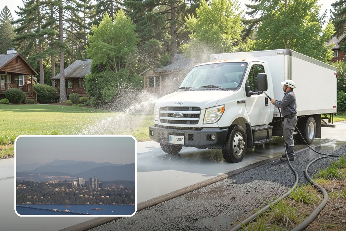 Umbrella Cleaning in Medina, King County, WA - Removes green mold and sap that settle on canopy tops