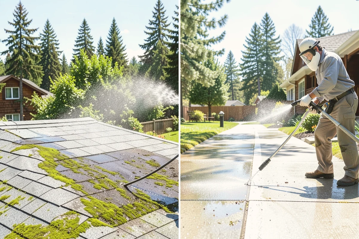 Umbrella Cleaning in Milton, King County, WA - Open the umbrella fully and brush off loose debris