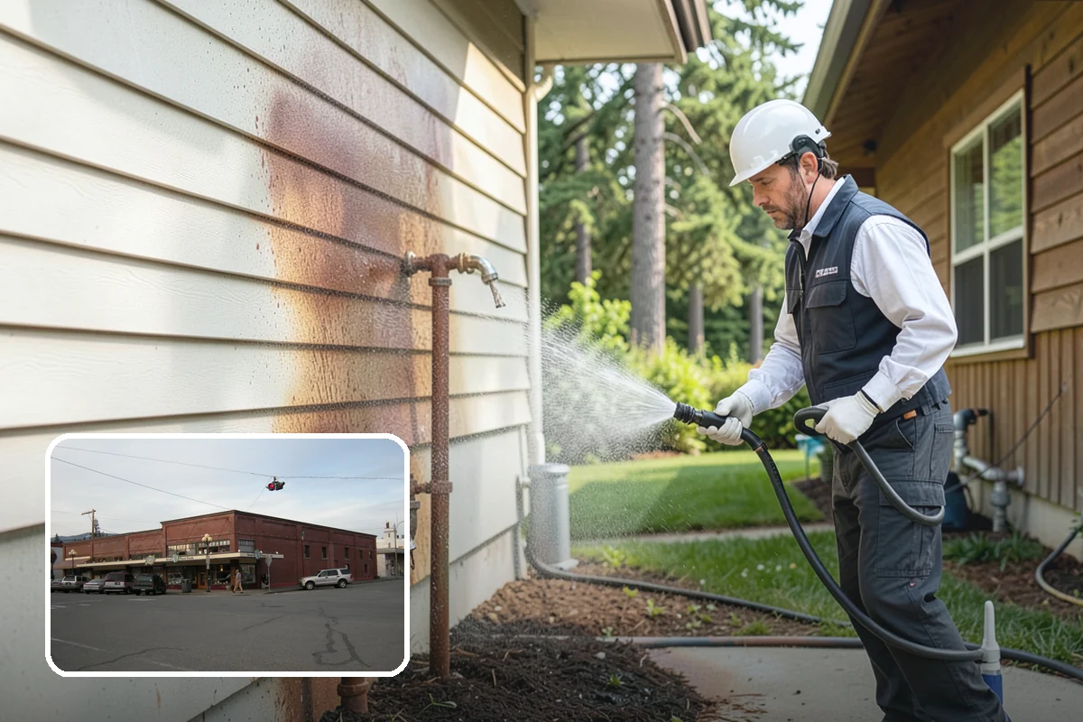 Umbrella Cleaning in Sedro-Woolley, Skagit County, WA - Removes green mold and sap that settle on canopy tops