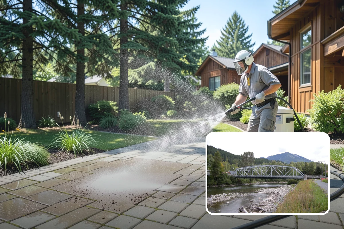 Umbrella Cleaning in Skykomish, King County, WA - Removes green mold and sap that settle on canopy tops