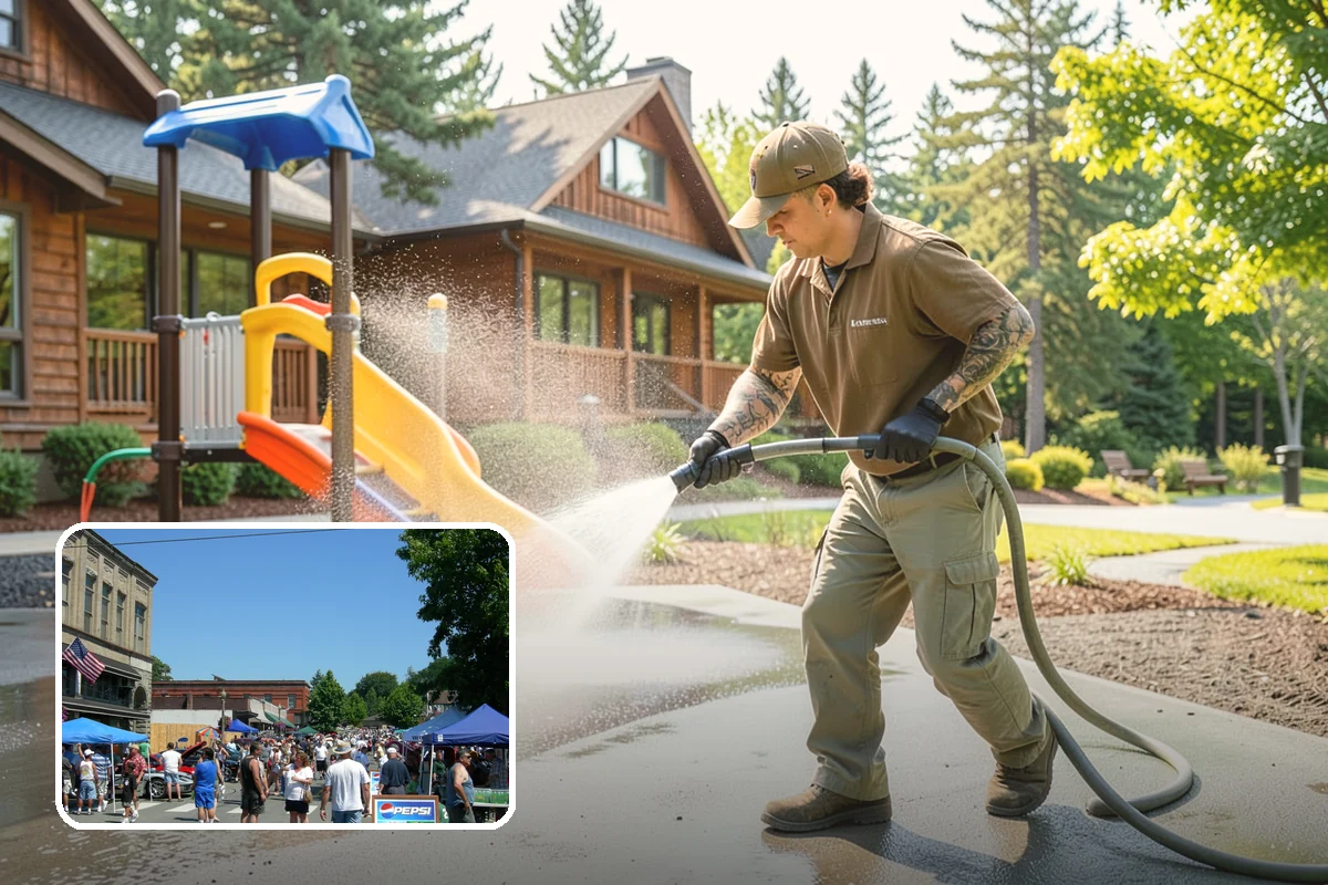 Umbrella Cleaning in Snohomish, Snohomish County, WA - Removes green mold and sap that settle on canopy tops