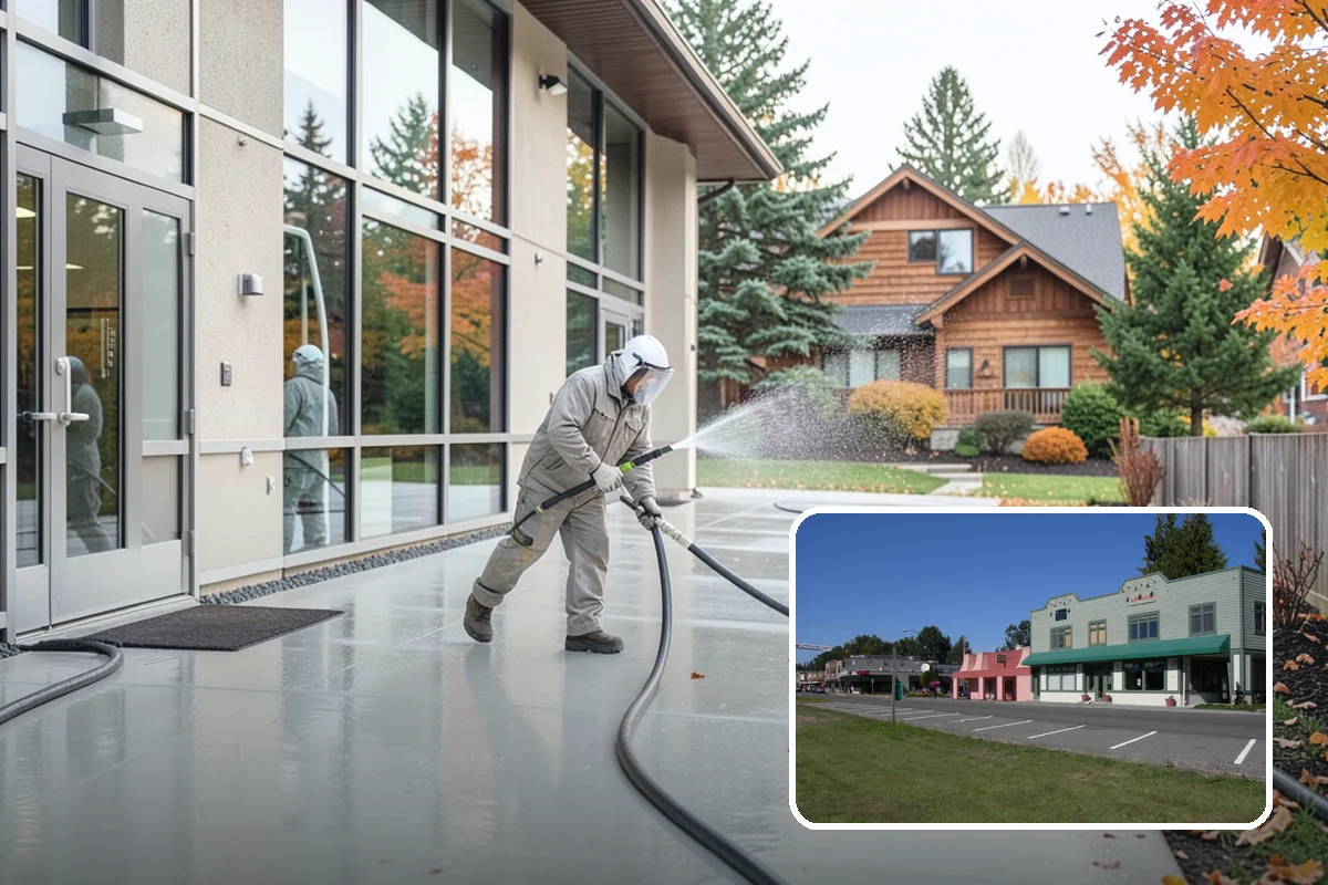 Umbrella Cleaning in Snoqualmie, King County, WA - Removes green mold and sap that settle on canopy tops