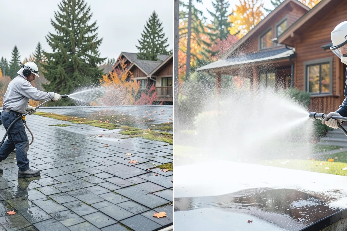 Umbrella Cleaning in South Prairie, Pierce County, WA - Open the umbrella fully and brush off loose debris