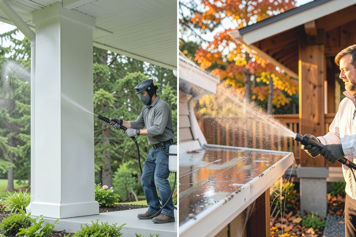 Umbrella Cleaning in Woodinville, King County, WA - Open the umbrella fully and brush off loose debris