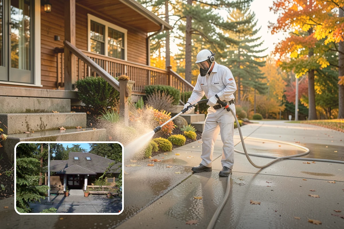 Umbrella Cleaning in Yarrow Point, King County, WA - Removes green mold and sap that settle on canopy tops