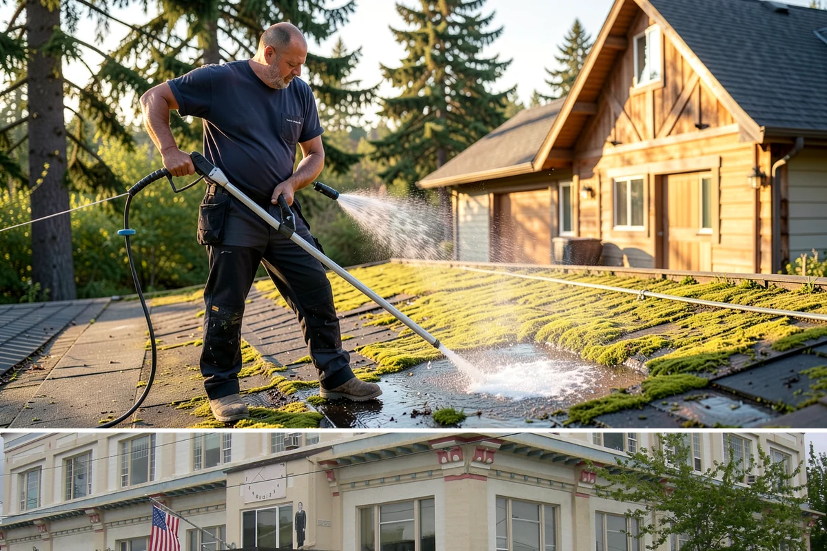 Vinyl Fence Cleaning in Anacortes, Skagit County, WA - Spring is a popular time to clear the winter's algae buildup and reset the fence for the season.