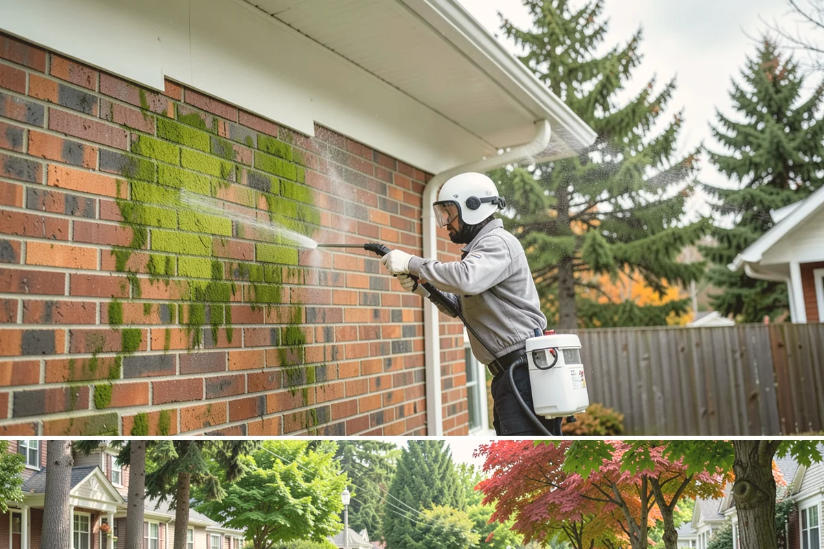 Vinyl Fence Cleaning in Beaux Arts Village, King County, WA - Spring is a popular time to clear the winter's algae buildup and reset the fence for the season.