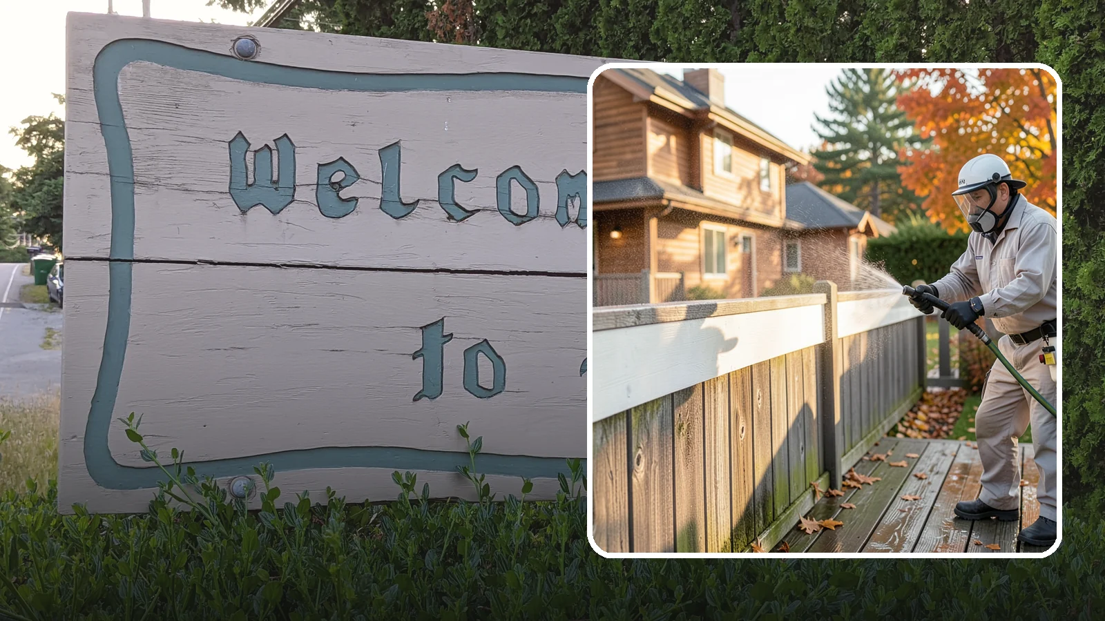 Vinyl Fence Cleaning in Brier, Snohomish County, WA - A soft-wash treatment that erases the green algae mask vinyl fencing collects in our wet, low-sun months.