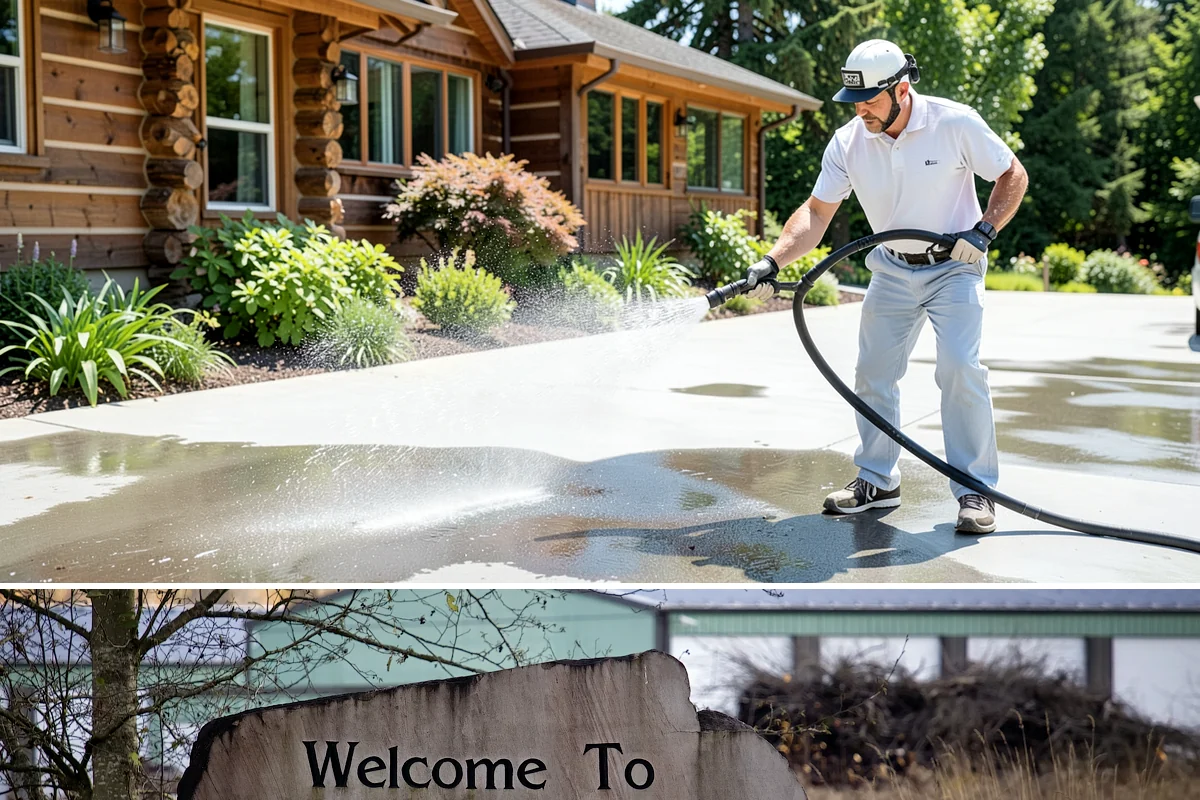 Vinyl Fence Cleaning in Buckley, Pierce County, WA - Spring is a popular time to clear the winter's algae buildup and reset the fence for the season.