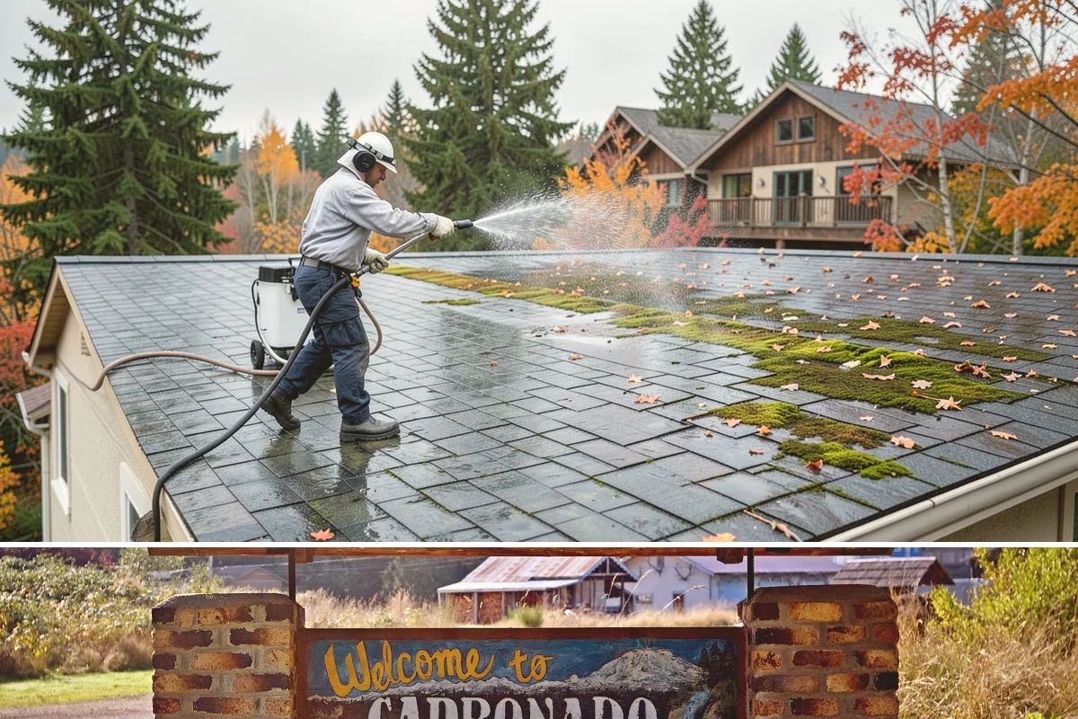 Vinyl Fence Cleaning in Carbonado, Pierce County, WA - Spring is a popular time to clear the winter's algae buildup and reset the fence for the season.
