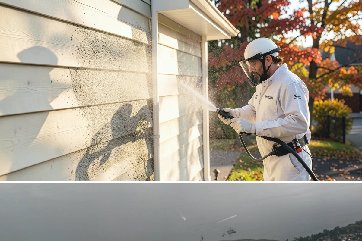 Vinyl Fence Cleaning in Des Moines, King County, WA - Spring is a popular time to clear the winter's algae buildup and reset the fence for the season.