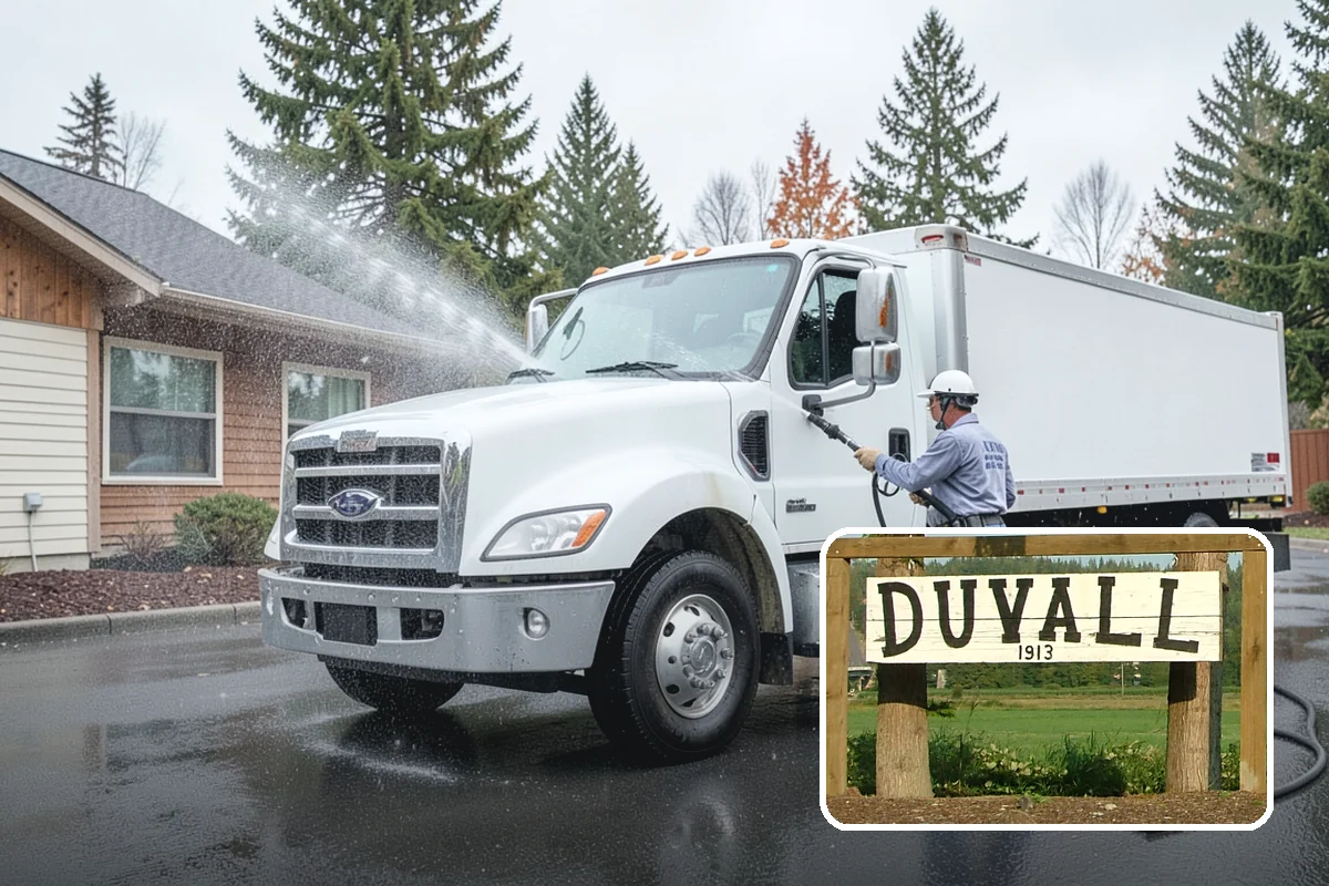 Vinyl Fence Cleaning in Duvall, King County, WA - Strips the green algae layer that clings to non-porous vinyl