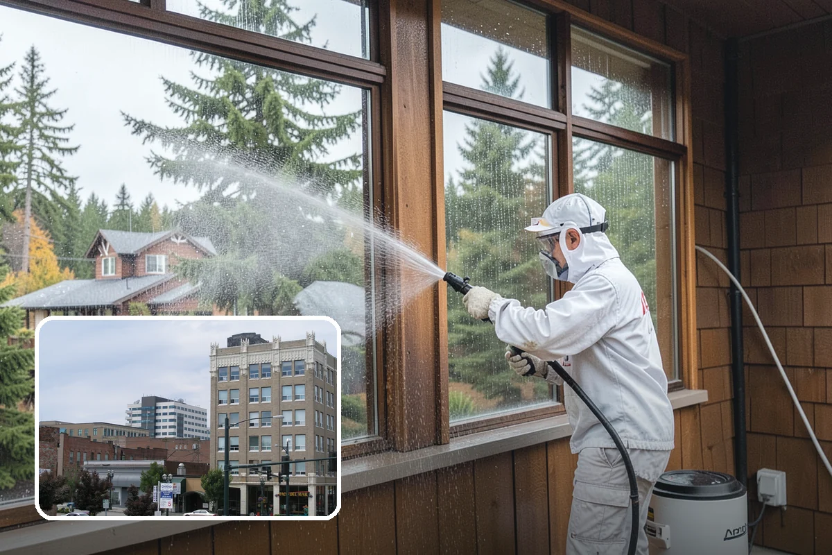 Vinyl Fence Cleaning in Everett, Snohomish County, WA - Strips the green algae layer that clings to non-porous vinyl