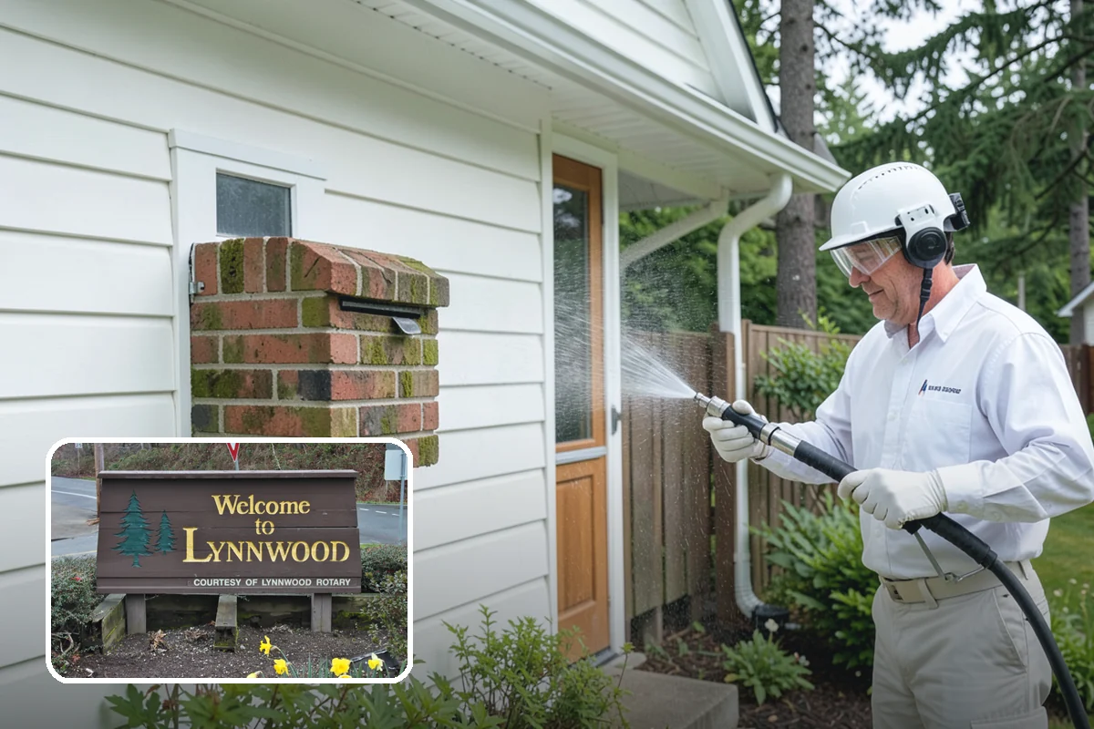 Vinyl Fence Cleaning in Lynnwood, Snohomish County, WA - Strips the green algae layer that clings to non-porous vinyl