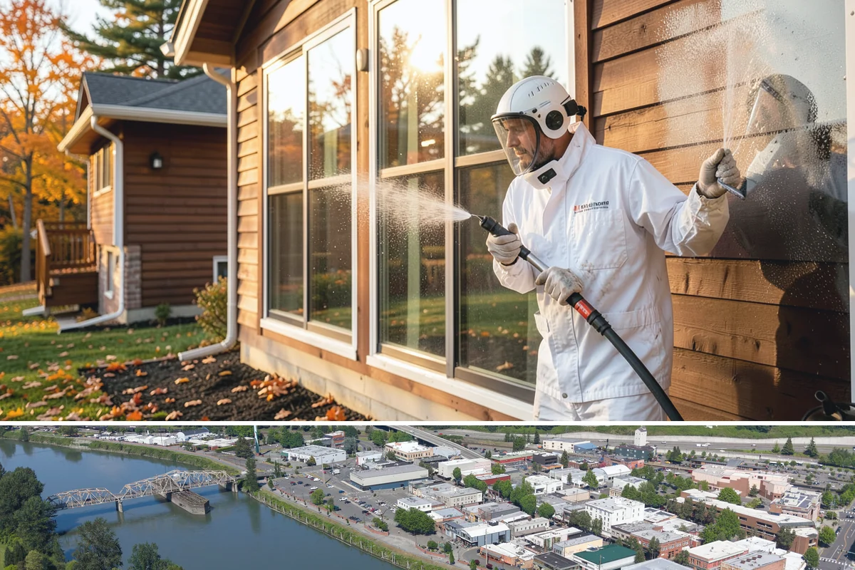 Vinyl Fence Cleaning in Mount Vernon, Skagit County, WA - Spring is a popular time to clear the winter's algae buildup and reset the fence for the season.