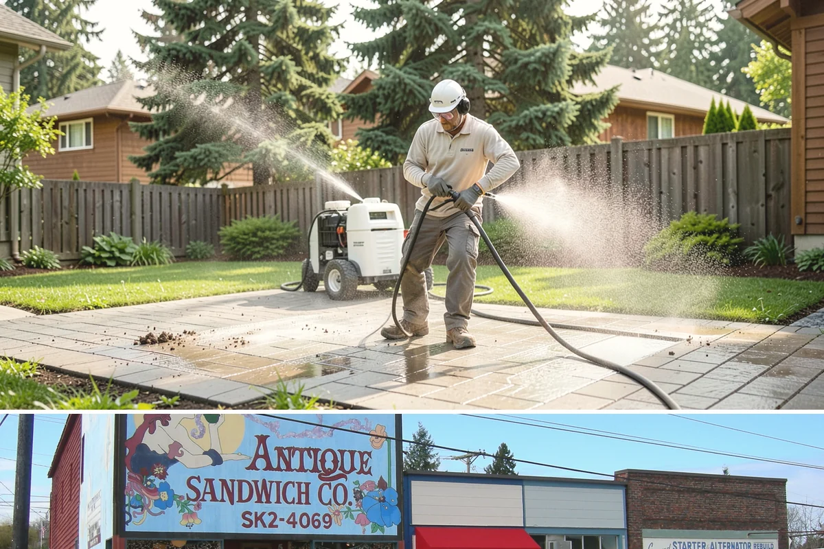 Vinyl Fence Cleaning in Ruston, Pierce County, WA - Spring is a popular time to clear the winter's algae buildup and reset the fence for the season.