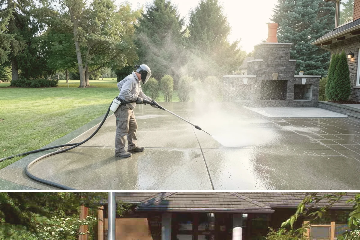 Vinyl Fence Cleaning in Yarrow Point, King County, WA - Spring is a popular time to clear the winter's algae buildup and reset the fence for the season.