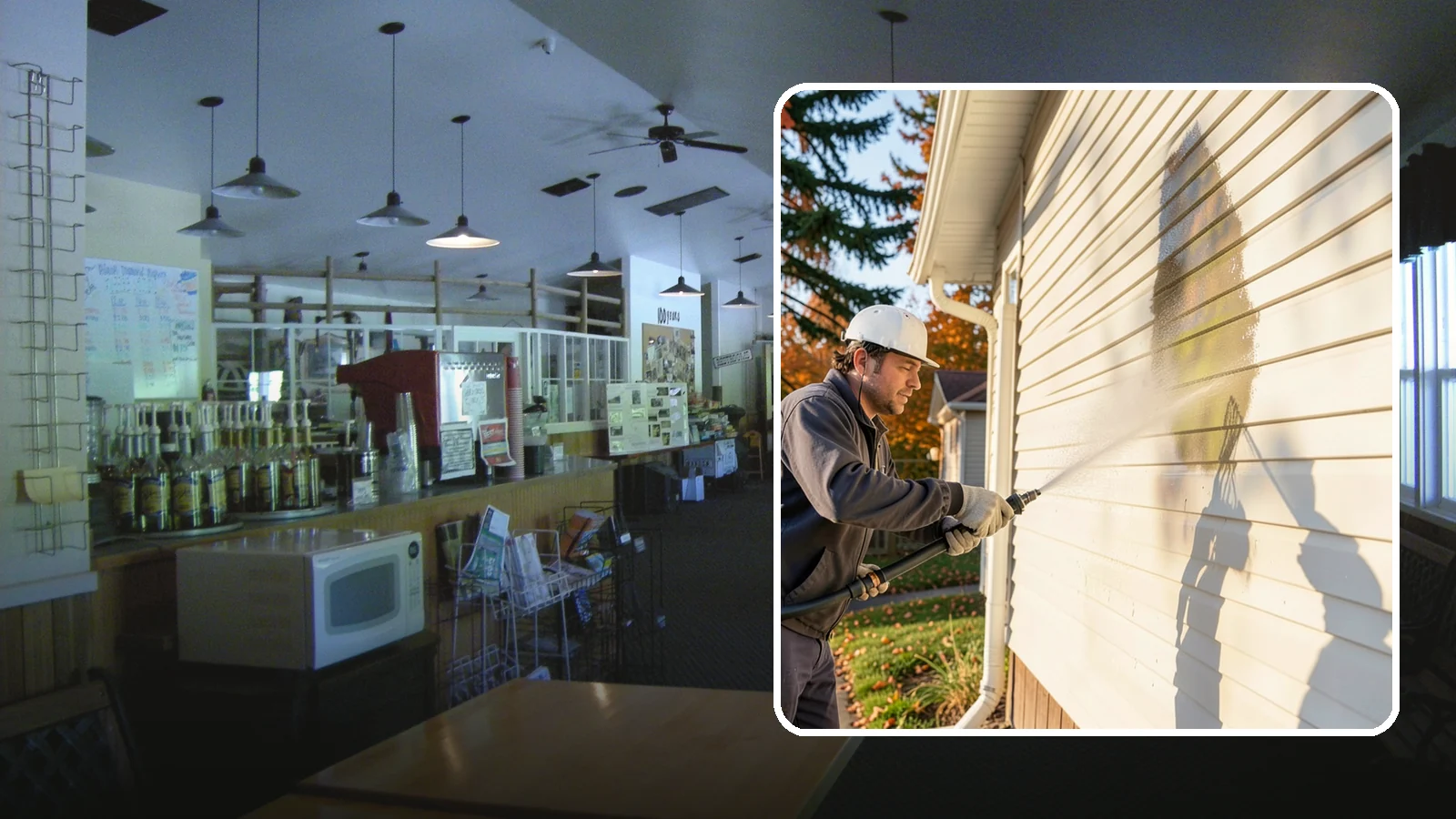 Vinyl Siding Washing in Black Diamond, King County, WA - Vinyl siding washing clears the chalky oxidation and green algae streaks that our wet climate leaves on panel seams and shaded...
