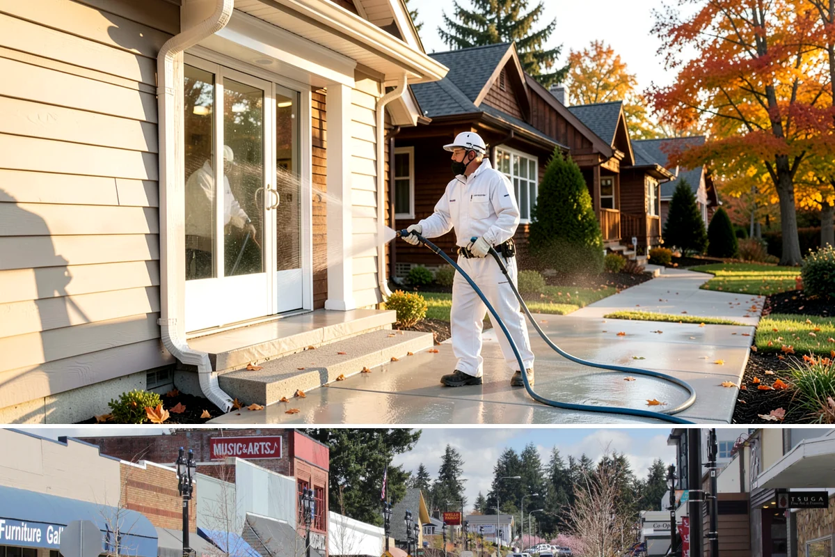 Vinyl Siding Washing in Bothell, King County, WA - Aim for the dry summer window so the panels dry fully and algae is slower to return through fall.