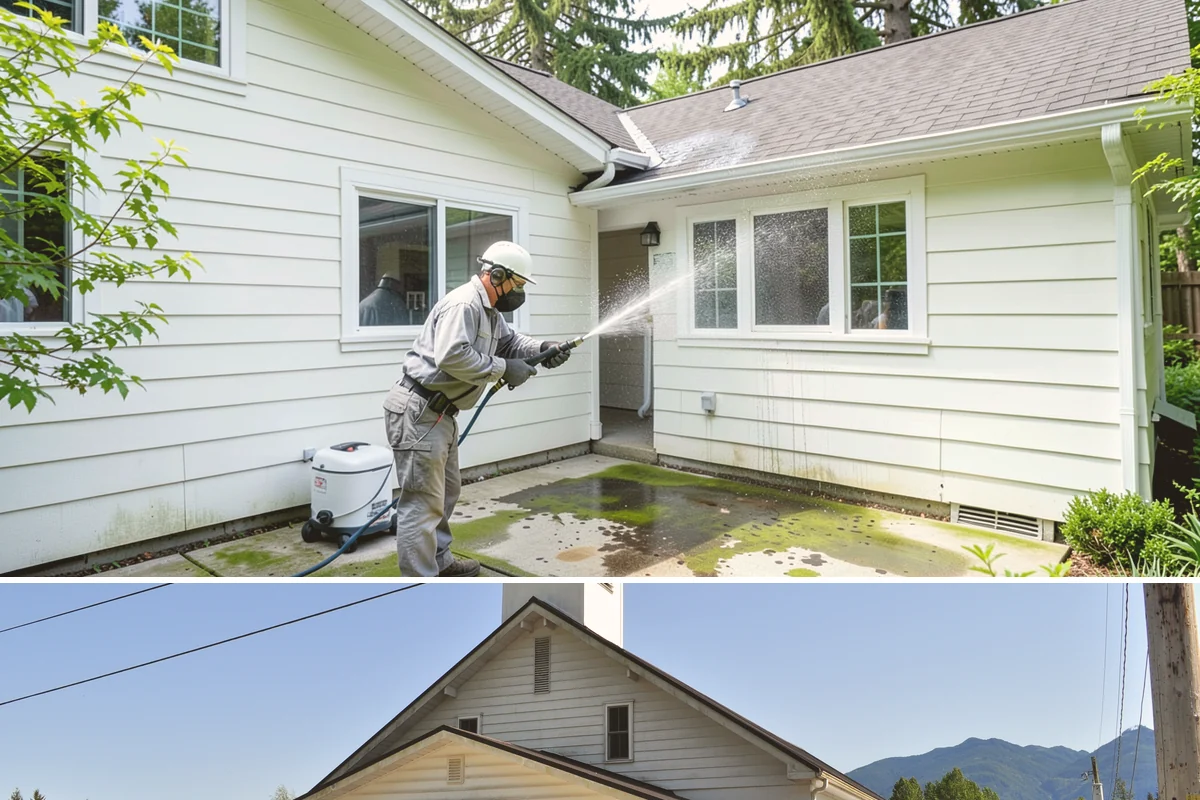 Vinyl Siding Washing in Concrete, Skagit County, WA - Aim for the dry summer window so the panels dry fully and algae is slower to return through fall.