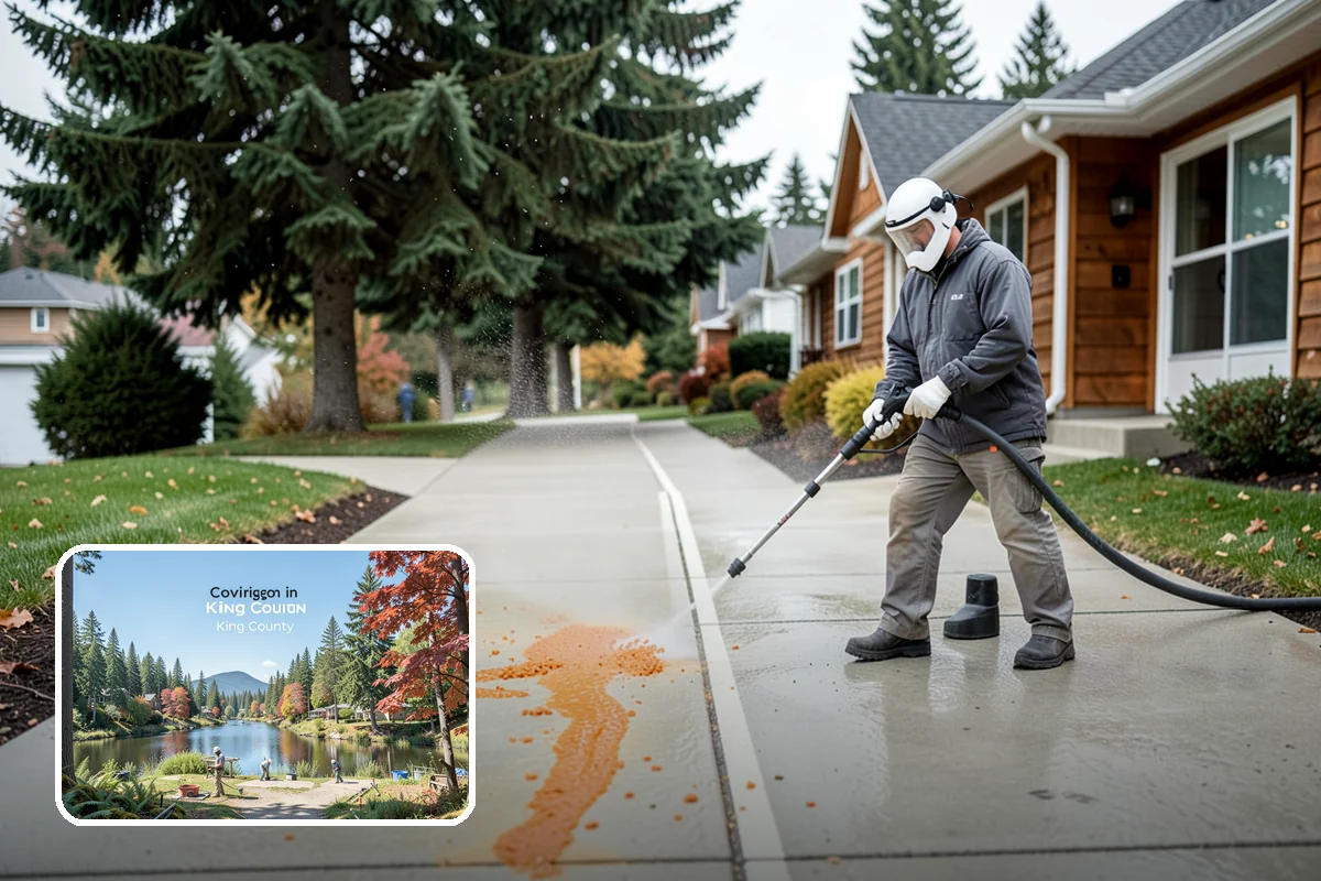 Vinyl Siding Washing in Covington, King County, WA - Clears algae from grooves and overlapping seams