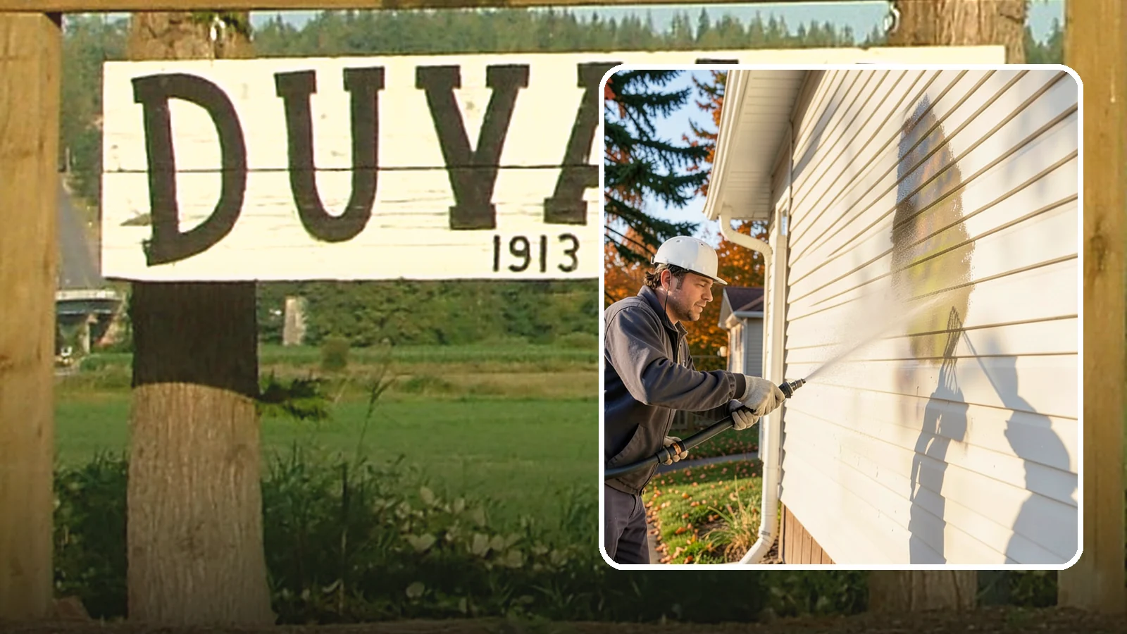 Vinyl Siding Washing in Duvall, King County, WA - Vinyl siding washing clears the chalky oxidation and green algae streaks that our wet climate leaves on panel seams and shaded...