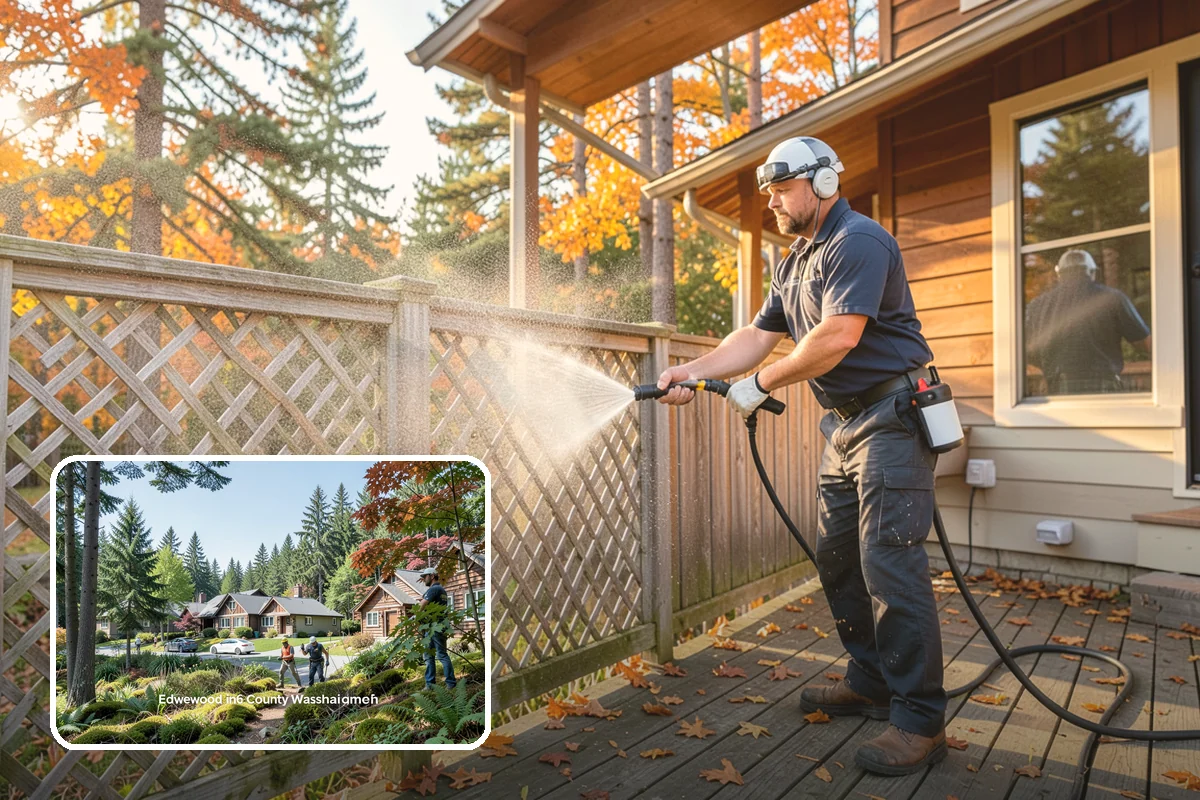 Vinyl Siding Washing in Edgewood, Pierce County, WA - Clears algae from grooves and overlapping seams